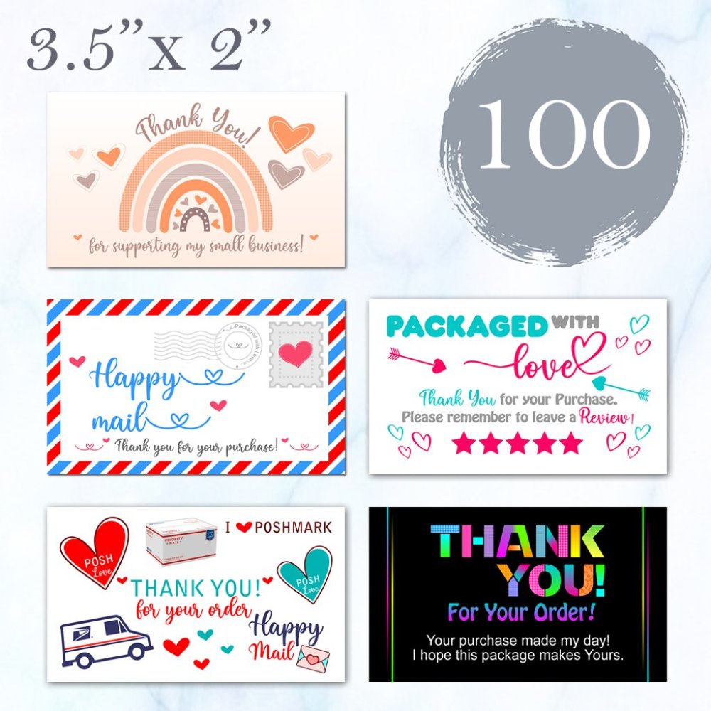 100 Assorted Thak you Cards